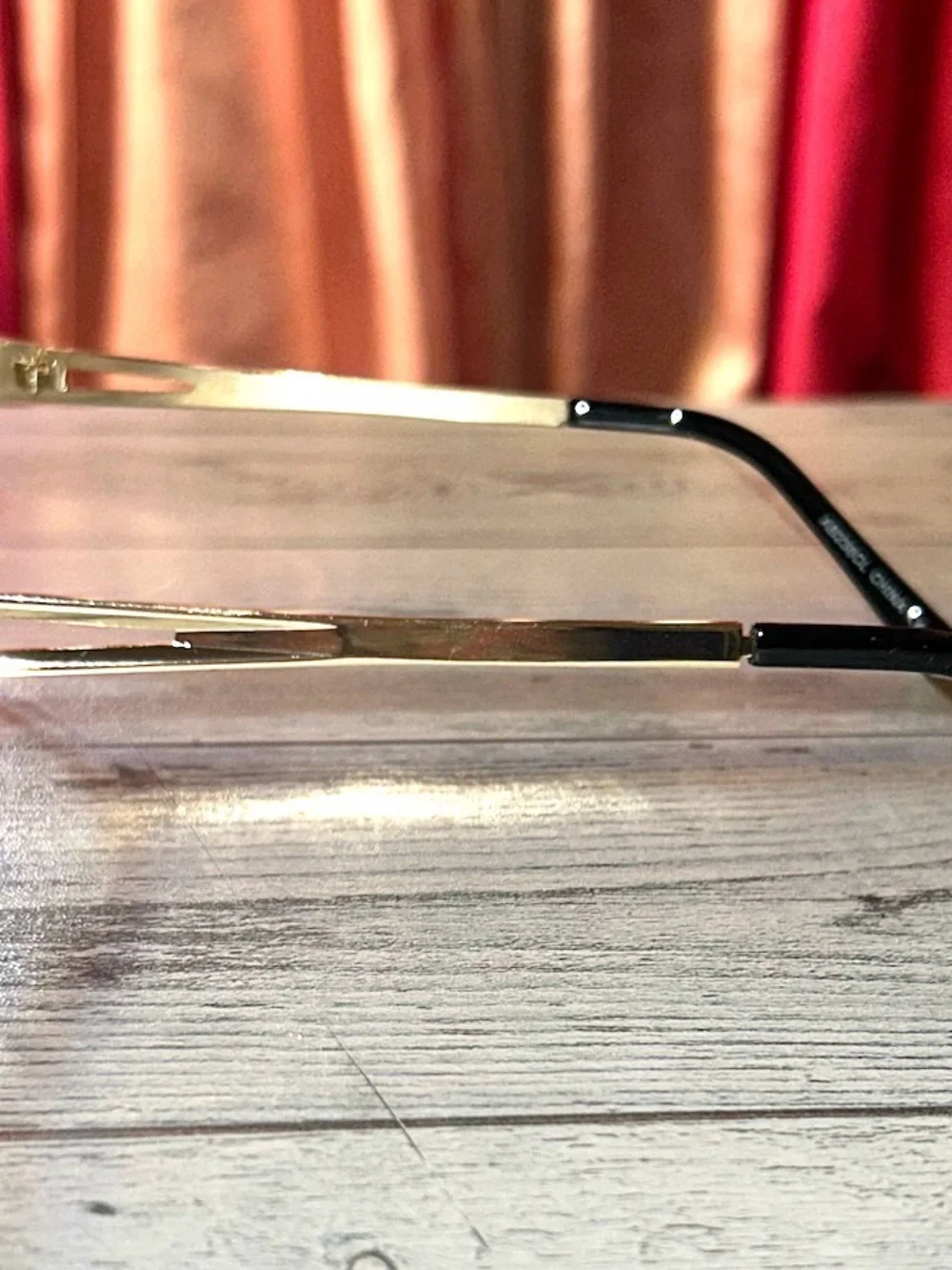 Pair of chic trendy fashion clear lens eyewear